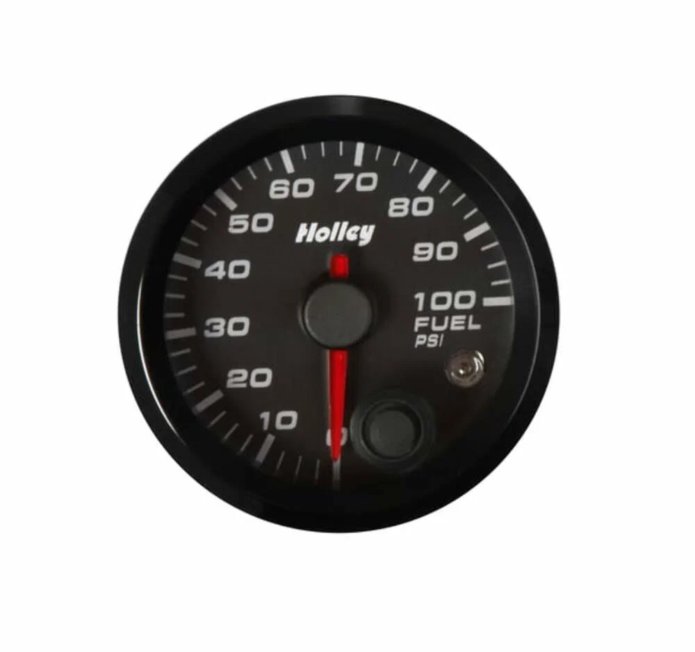 Black 2-1_16_ Fuel Pressure 0-100psi-Holley logo 26-608